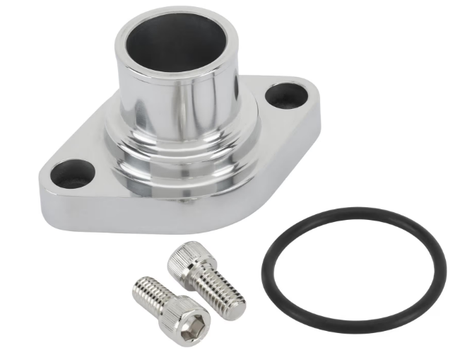 Water neck/thermostat housing polished alloy 55-86 SBC